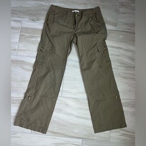 CAbi  Khaki Cargo Pants utility size 12 olive green excellent condition